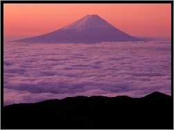 Fuji, Wulkan, Chmury