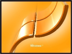 XP, Logo, Pomarańczowe, Windows
