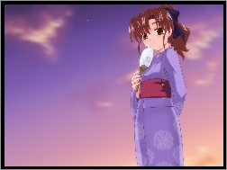 kimono, Yohko, wachlarz