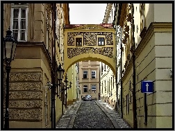 Zabytki, Uliczka, Praga, Domy