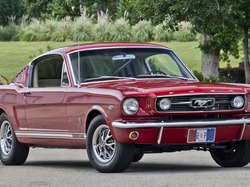 Zabytkowy, Ford Mustang, Czerwony, 1966