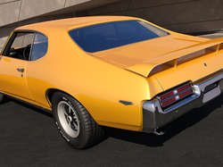 Zabytkowy, Pontiac GTO, Żółty, 1969