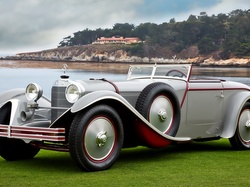 Zabytkowy, 1928, Jezioro, Mercedes, Samochód, Benz