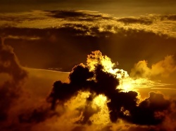 Zachód Słońca, Chmury, Niebo