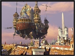 zamek, Final Fantasy, statek