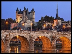 Francja, Rzeka Loara, Château de Saumur, Zamek w Saumur, Most