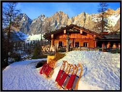 Zima, Brand Alm, Hotel, Austria, Góry