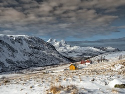 Zima, Domy, Góry, Norwegia