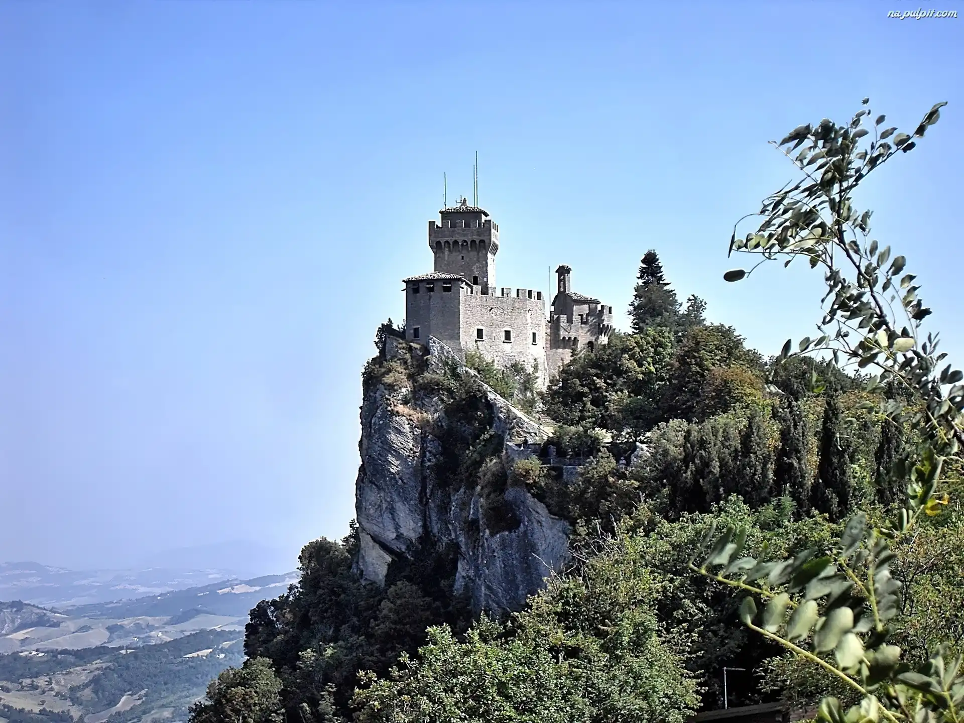 Akacje, Ruiny, Zamek, San Marino, Skały