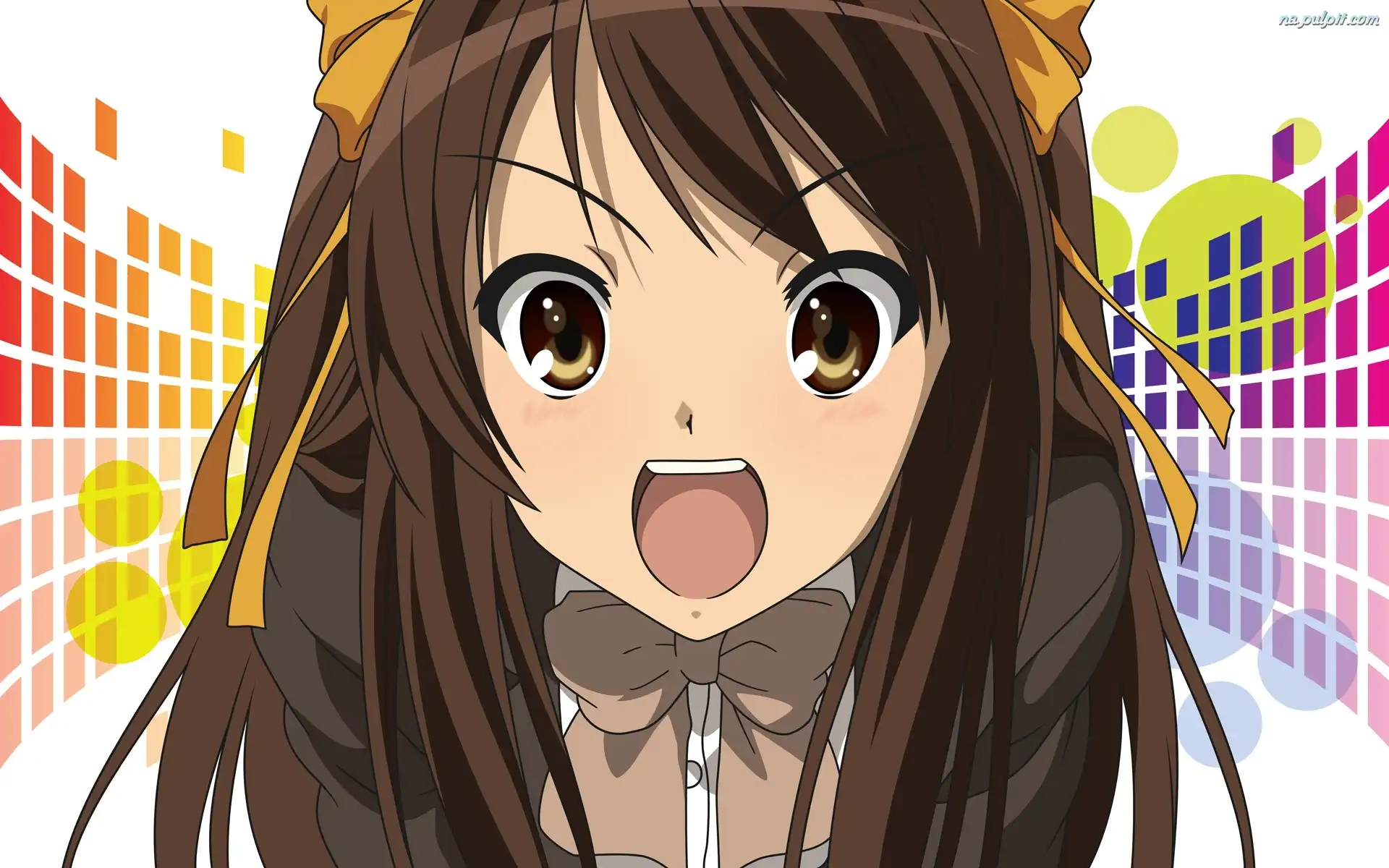 Anime, Krzyk, Dziewczyna, Kolorowe, Manga