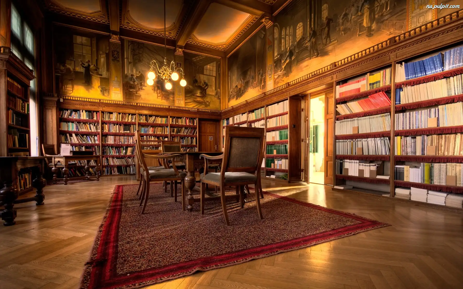 Ścianach, Malowidła, Biblioteczka, Na