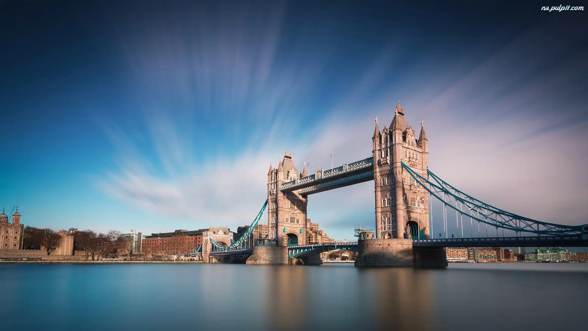 Rzeka, Most, Londyn, Wielka Brytania, Tower Bridge