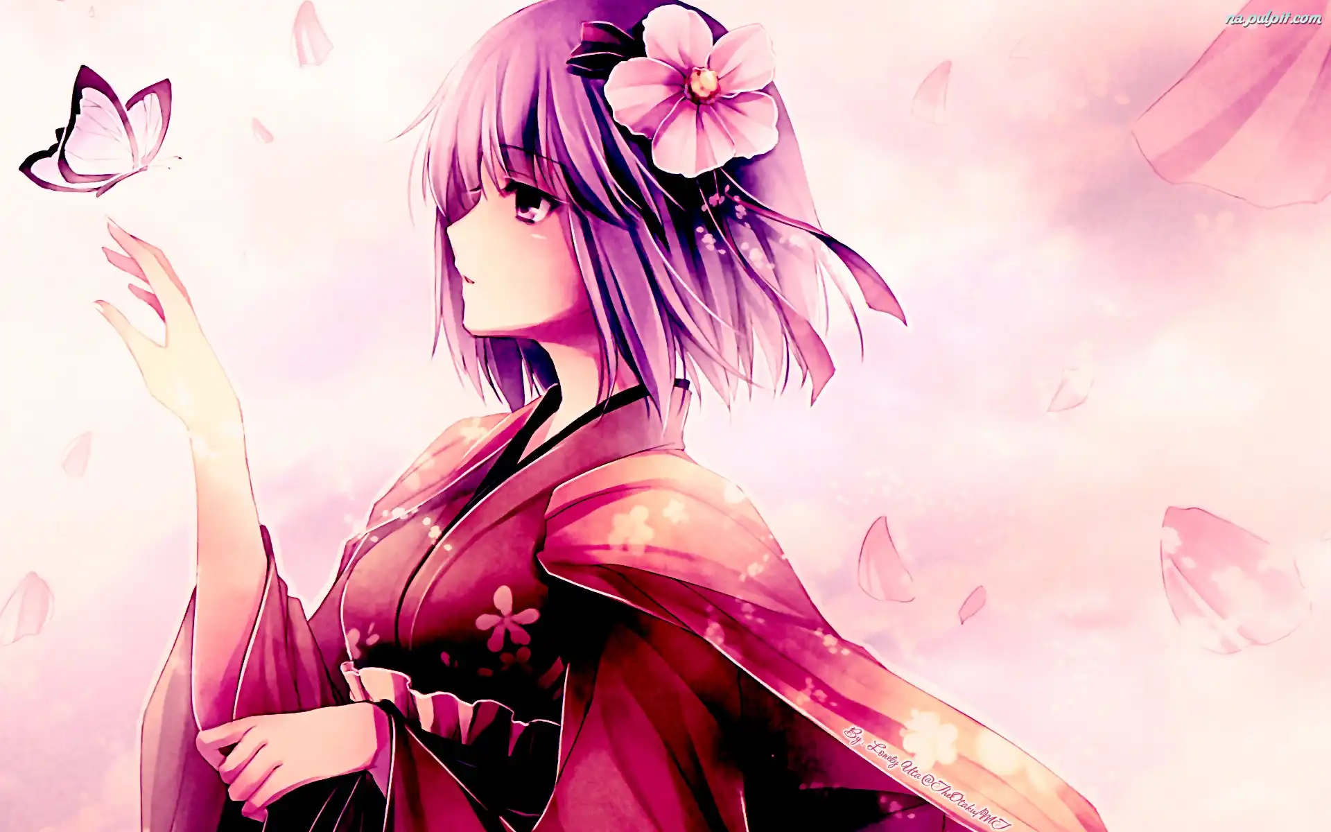 Motyl, Dziewczyna, Kimono