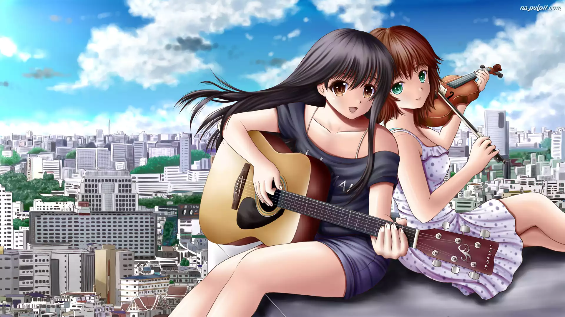 Skrzypce, Dziewczyny, Instrumenty, Anime, Gitara