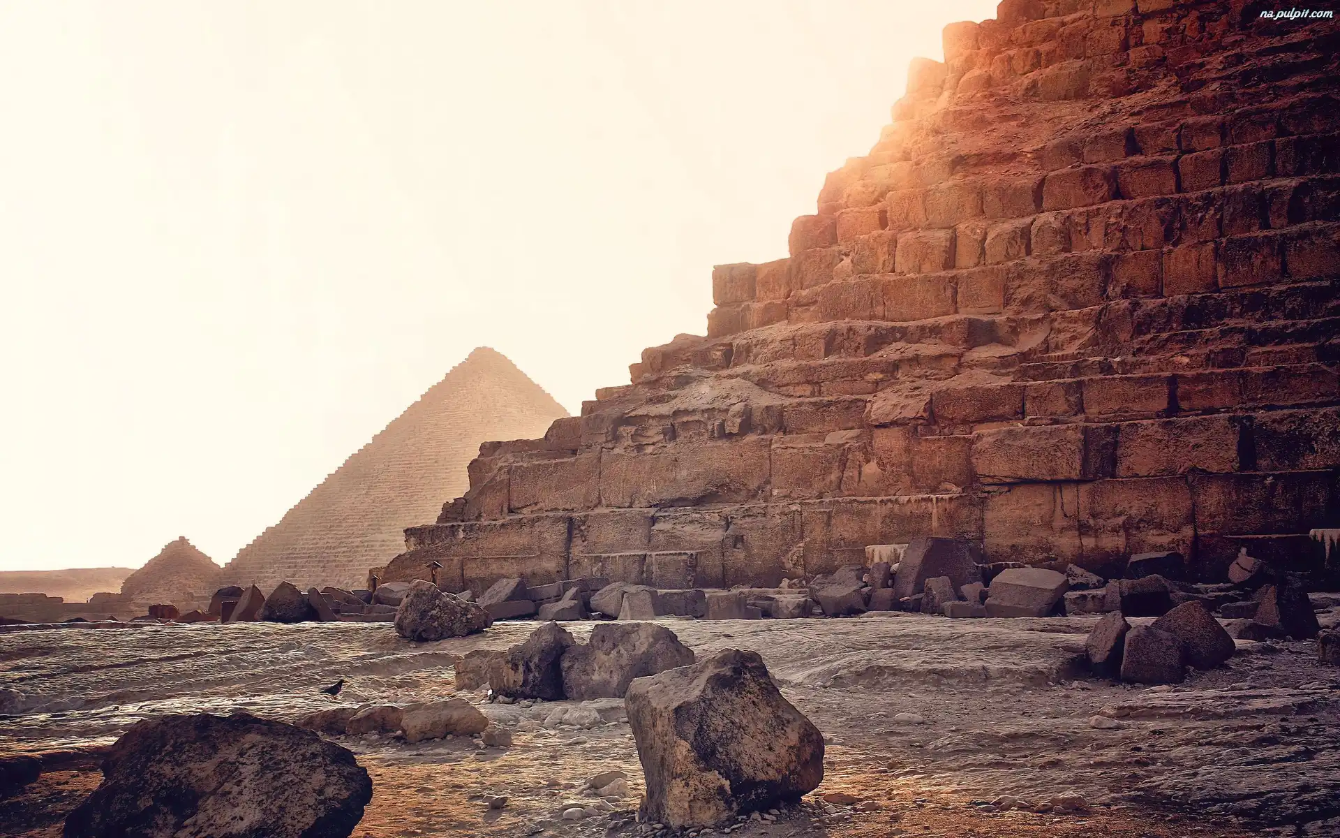 Piramidy, Kamienie, Giza, Egipt