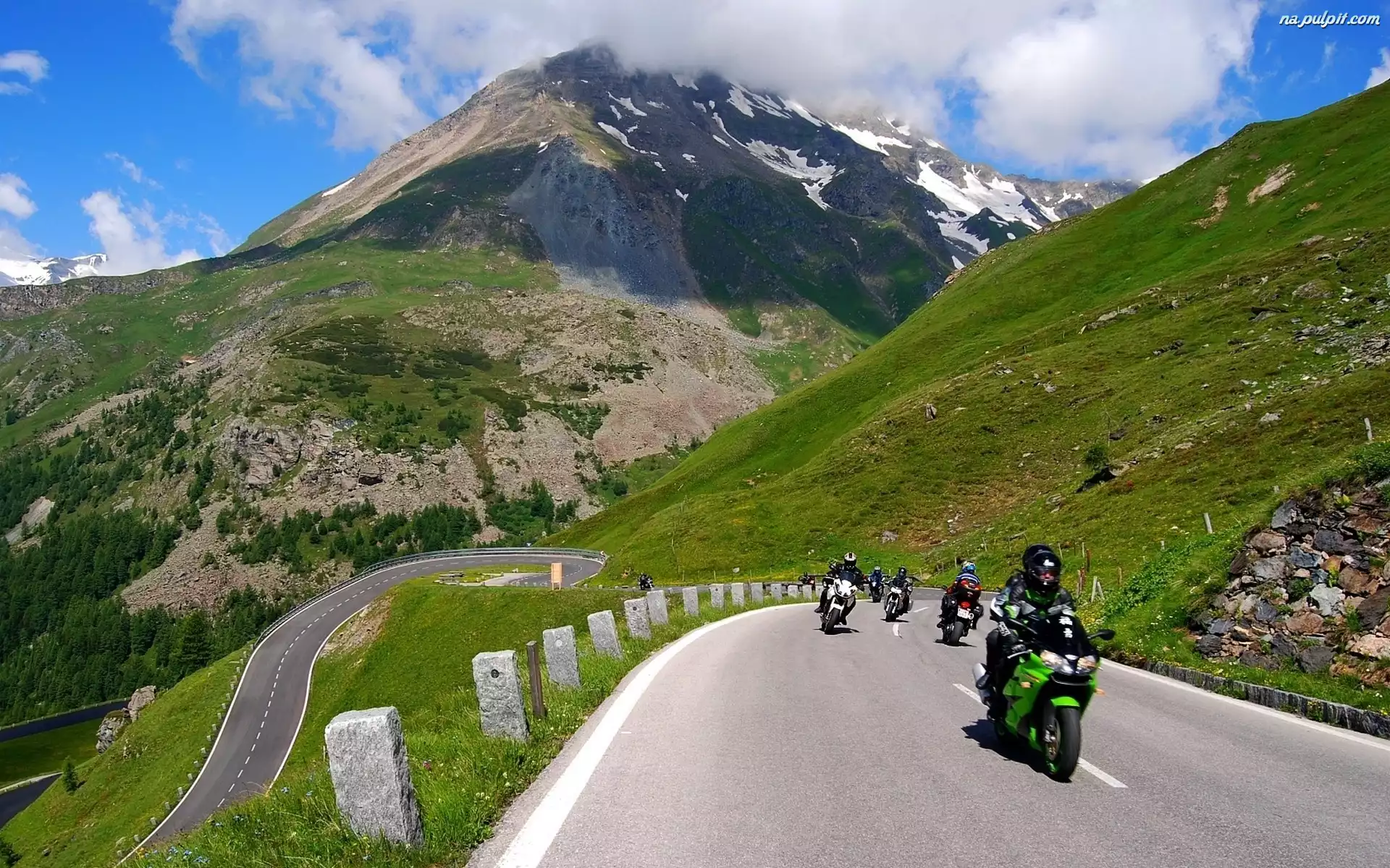 Motocykle, Góry, Droga