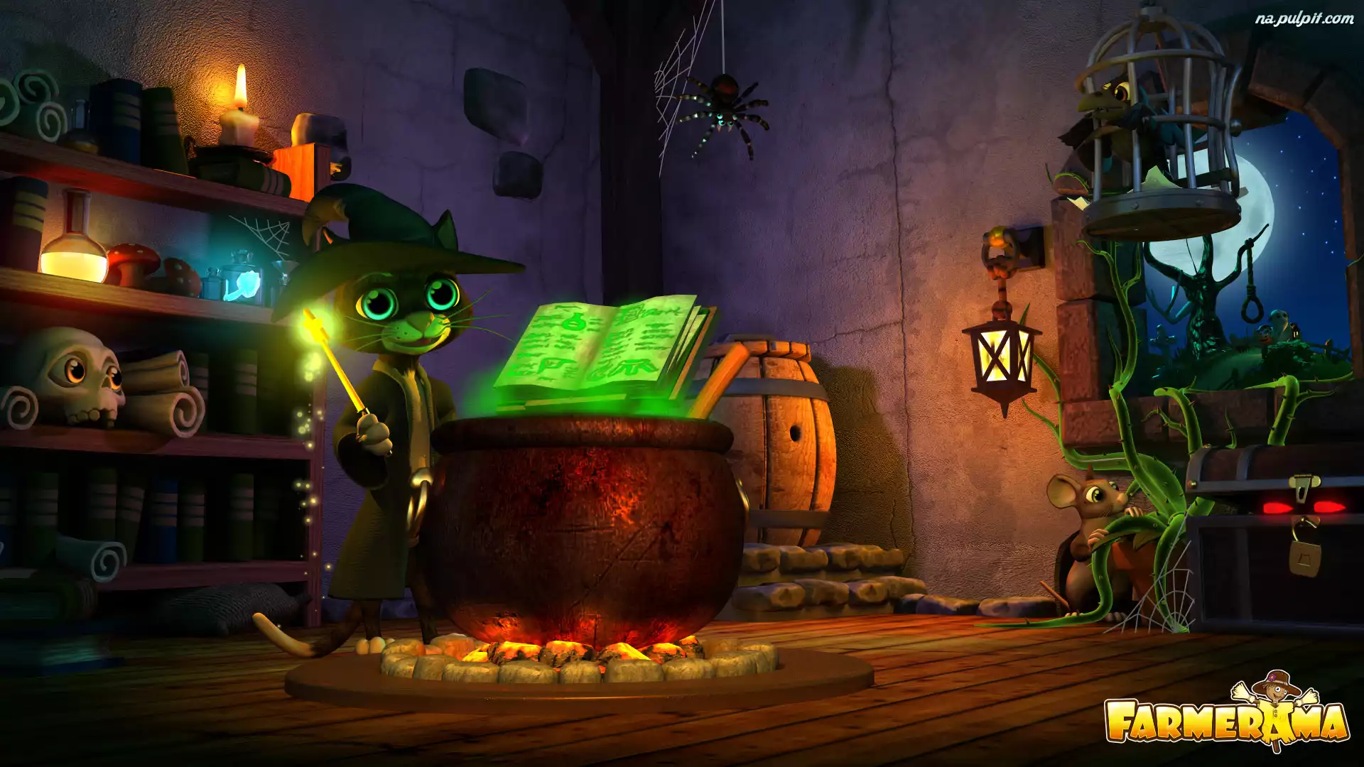 Kot, Gra, Farmerama, Kociołek, Halloween