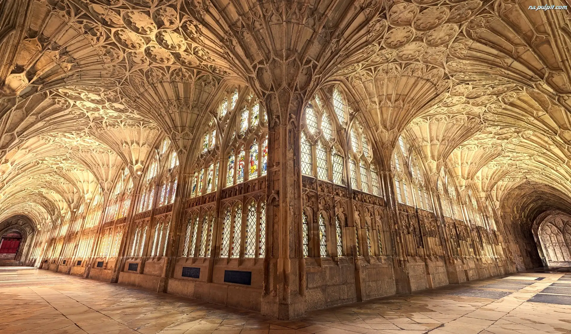 Katedra, Architektura, Gloucester, Anglia, Wnętrze