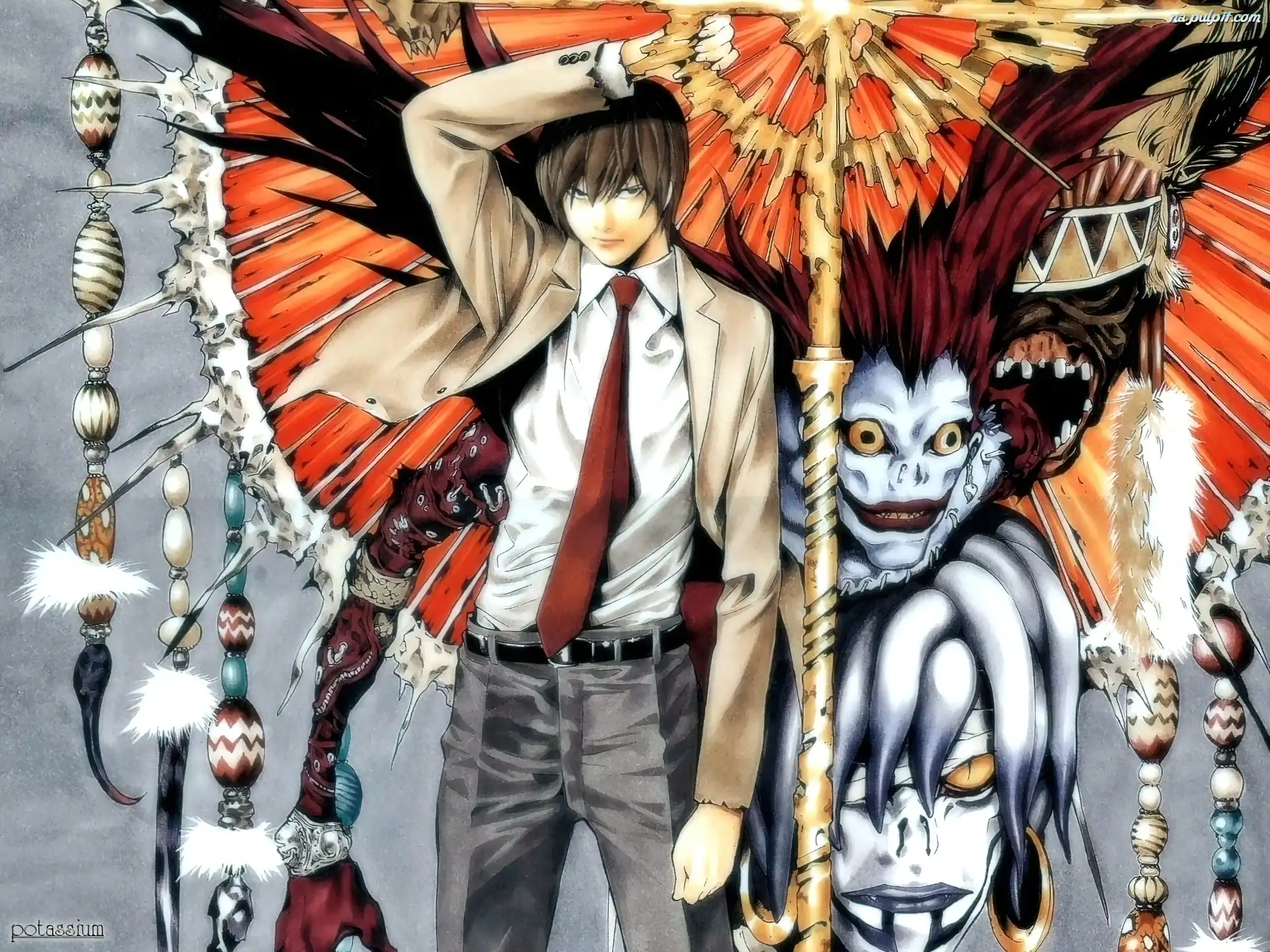 totem, łapacz snów, facet, Death Note, postać