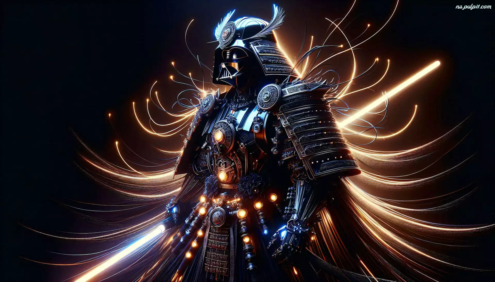 Maska, Grafika, Miecz, Zbroja, Lord Darth Vader, Star Wars