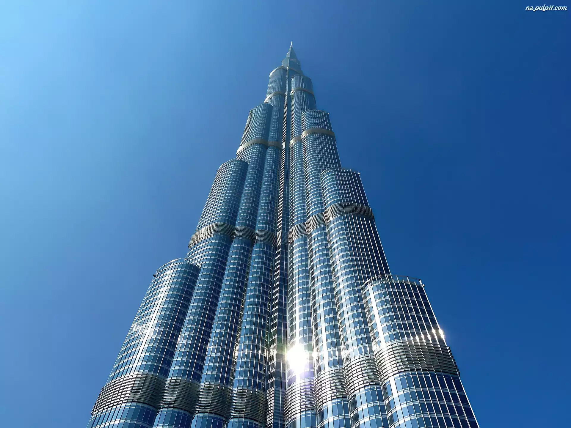 Niebo, Spojrzenie, Burj Khalifa, Dubaj, W