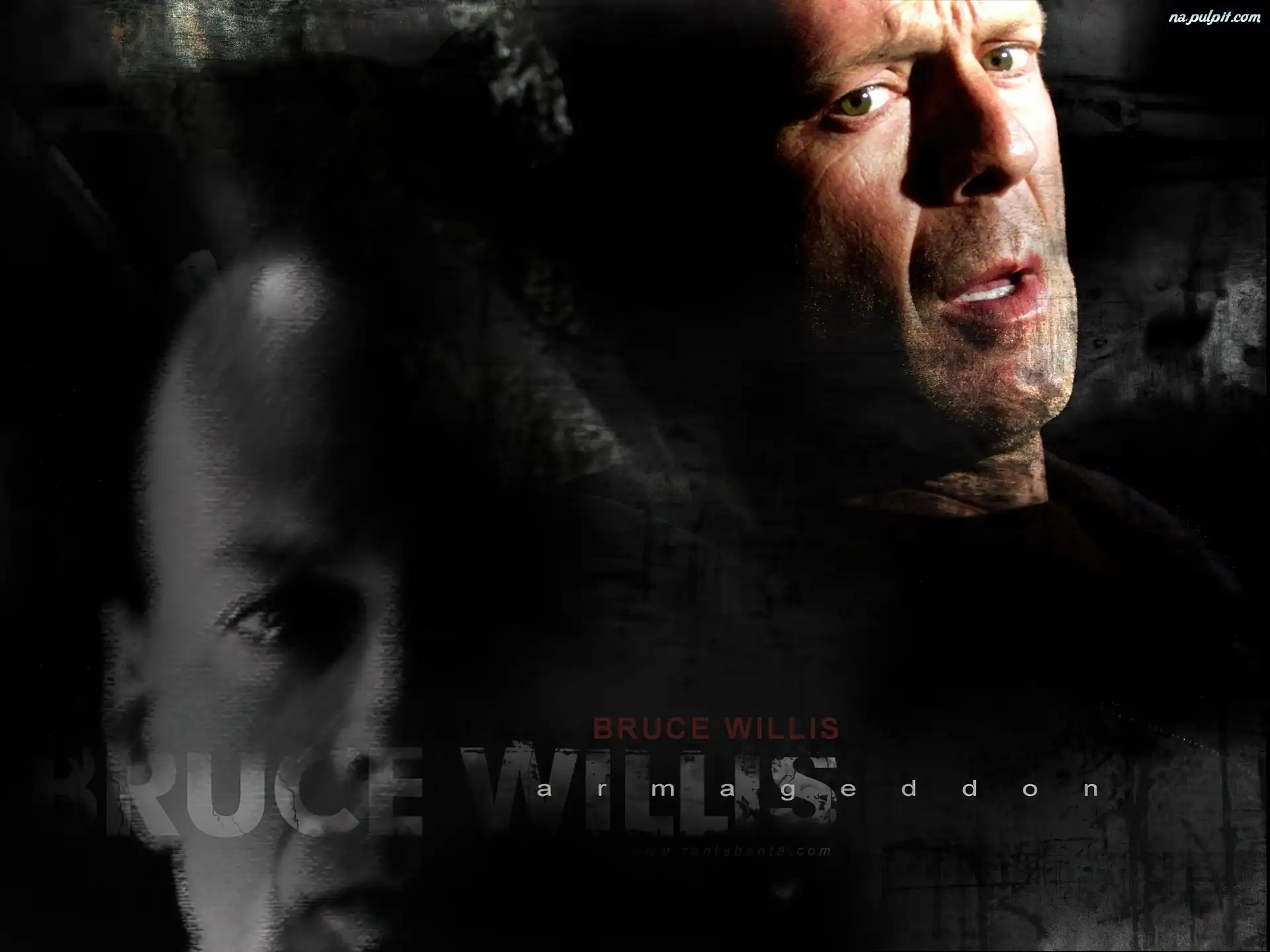 oczy, Bruce Willis, zielone