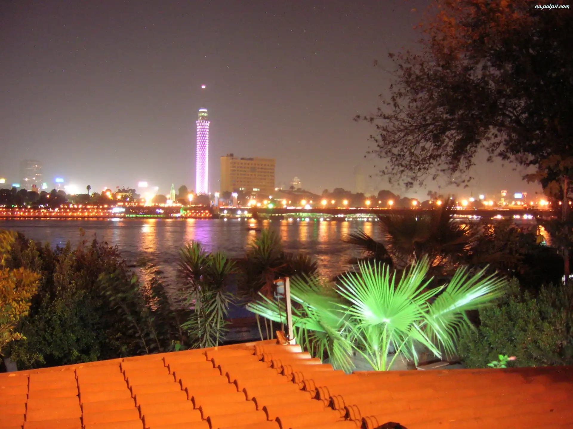 Panorama, Dach, Egipt, Kair, Palma