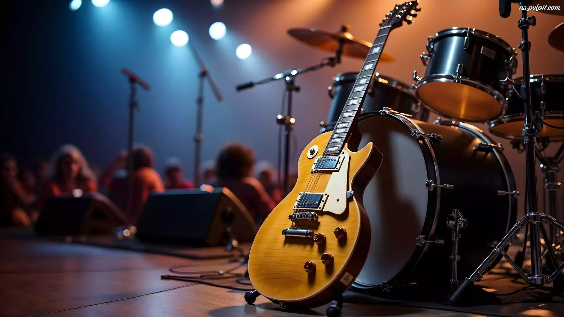 Gitara, Perkusja, Scena, Grafika AI
