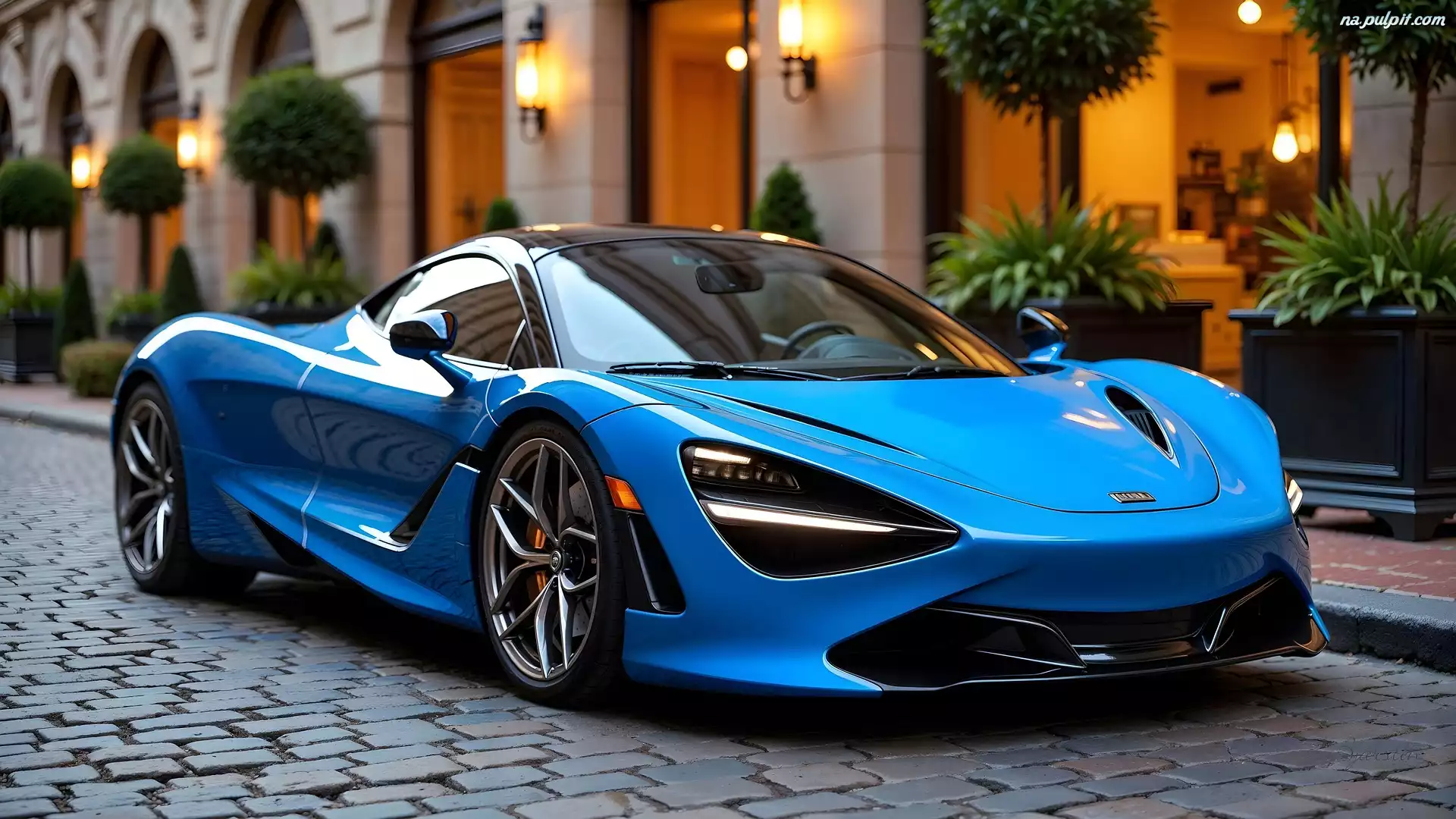 Samochód, Niebieski, McLaren