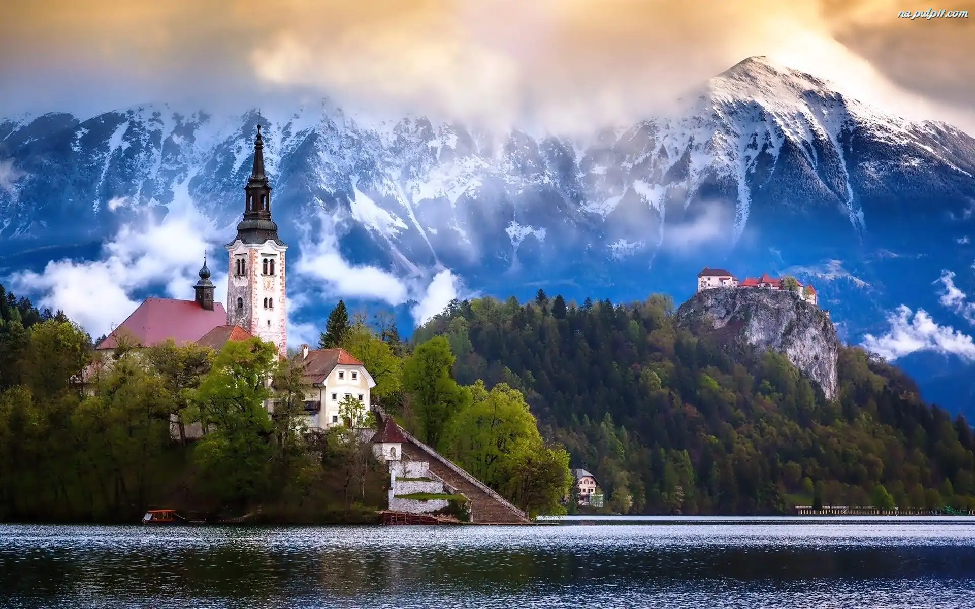 Słowenia, Góry, Zamek, Kościół, Las
