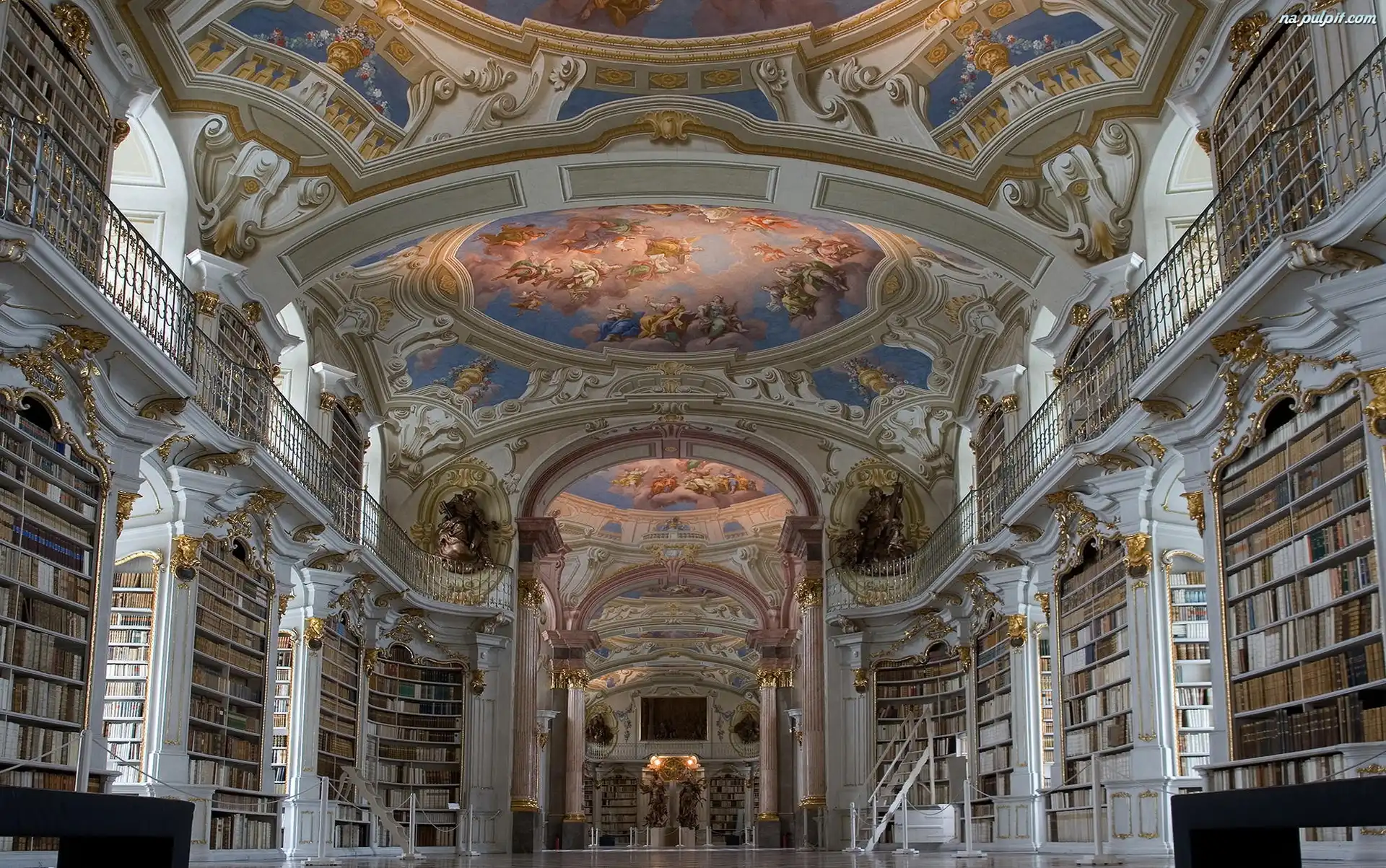 Zdobienia, Biblioteka, Wnętrze, Książki